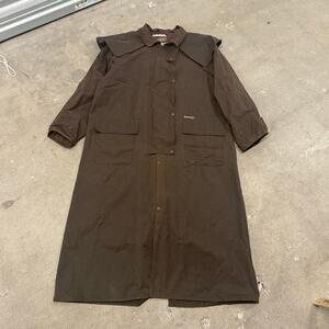 Driza-Bone Australia Vintage Waxed Oilskin Waterproof Trench Riding Coat 6/L